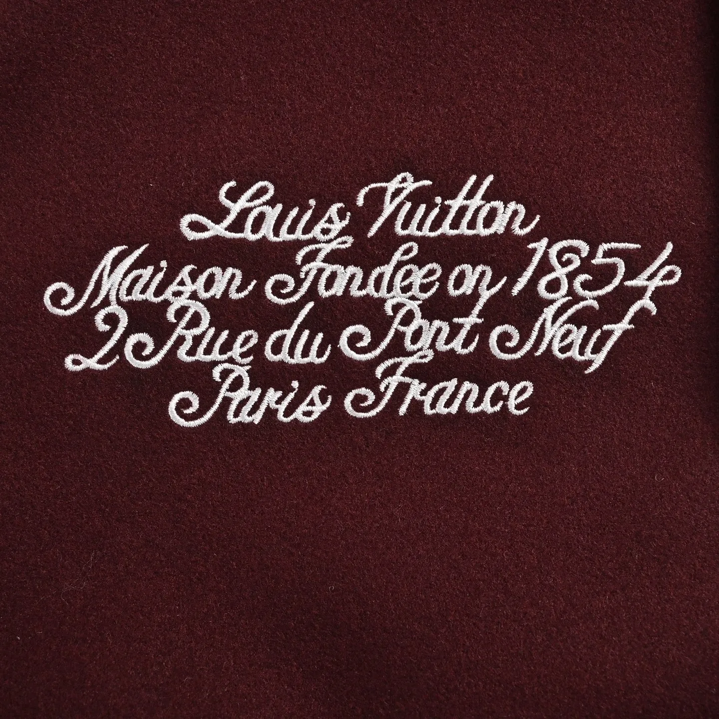 Louis Vuitton/Louis Vuitton embroidered letter logo baseball jacket